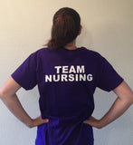 Team Nursing Short Sleeve Purple