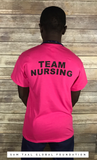 Team Nursing short sleeve Hot pink- Unisex